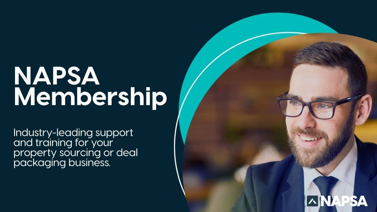 Illustration promoting NAPSA Membership for property sourcers.