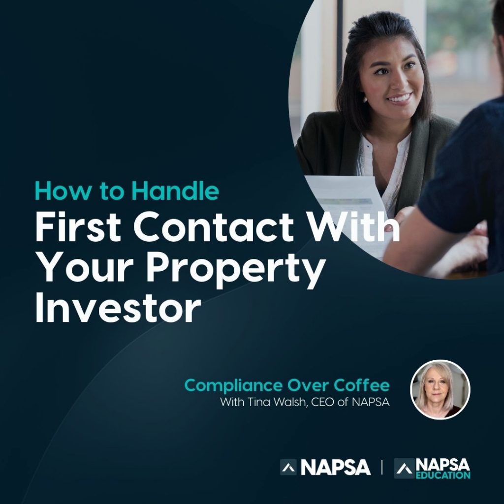 First contact with your property investor