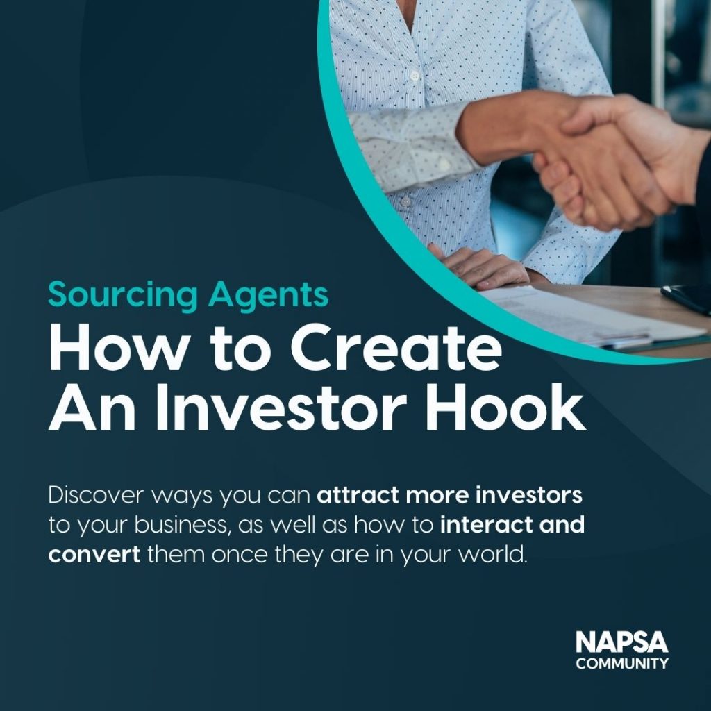 NAPSA Approved Member Guide to creating hooks to attract investors